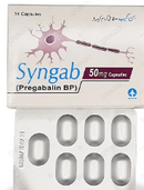 Syngab Cap 50mg 2x7's