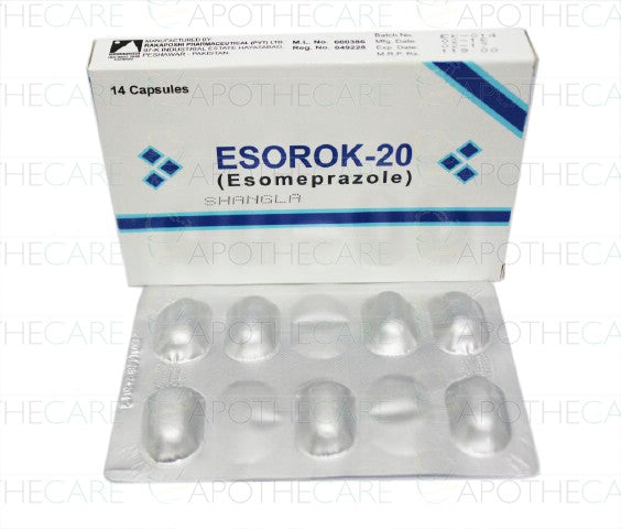 Esorok Cap 20mg 14's