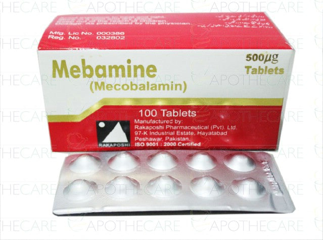 Mebamine Tab 500mcg 100's