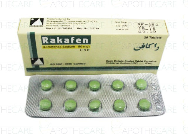 Rakafen Tab 50mg 20's