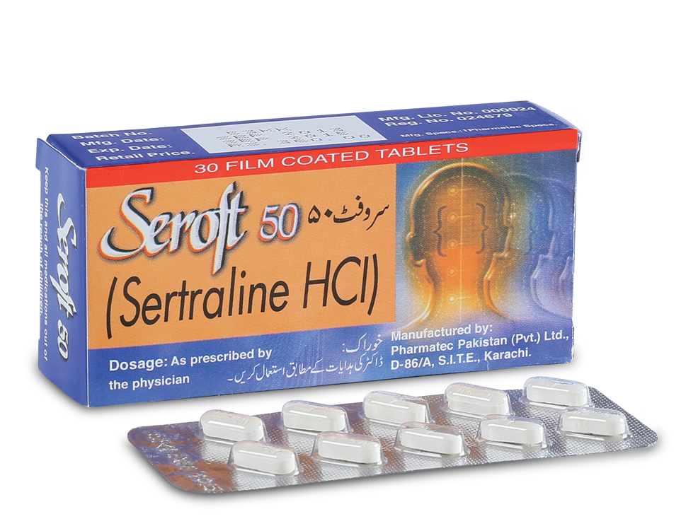 Seroft Tab 50mg 30's