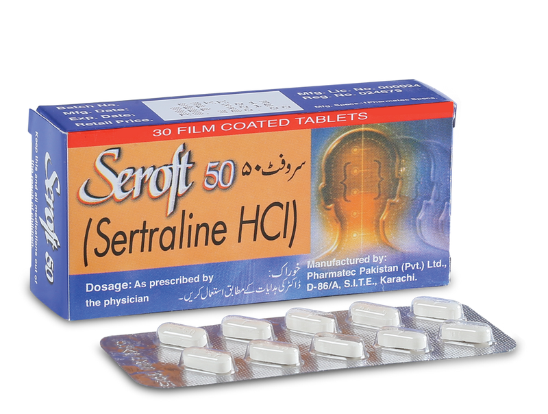 Seroft Tab 50mg 30's