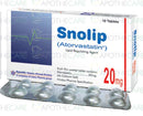 Snolip Tab 20mg 10's