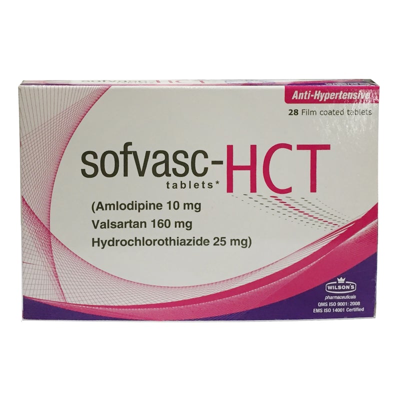 Sofvasc HCT Tab 10/160/25mg 2x14's