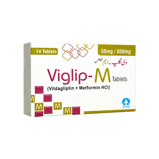Viglip-M Tab 50mg/850mg 2x7's