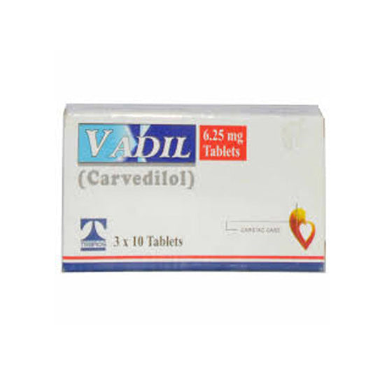 Vadil Tab 6.25mg 3x10's