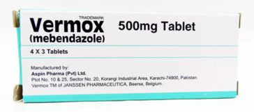 Vermox Tab 500mg 12's