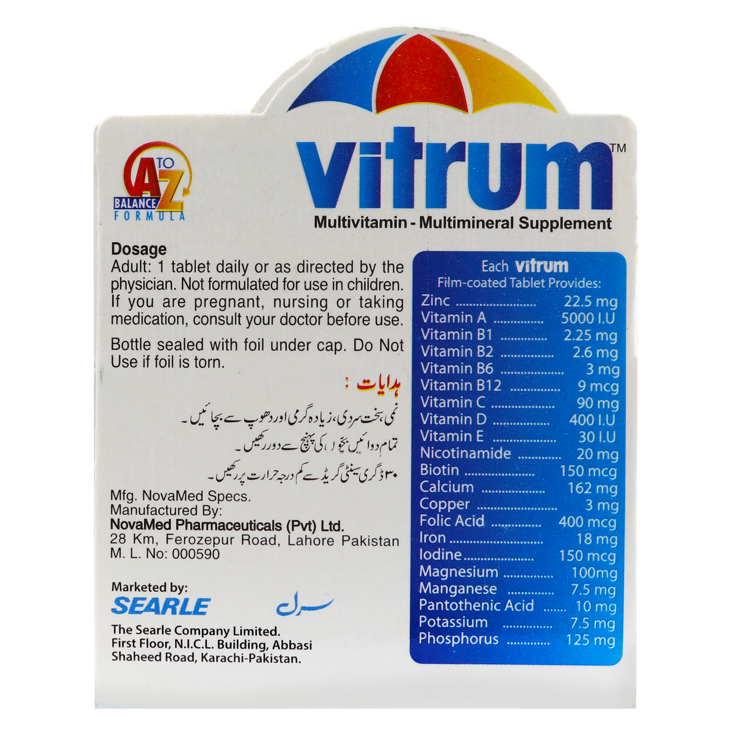 Vitrum Tab 30's