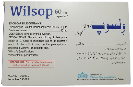 Wilsop Cap 60mg 30's