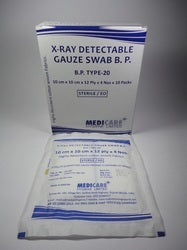 X-Ray Detectable Gauze Swab Sponges Non Sterilize 10cmx10cm 100's 12Ply