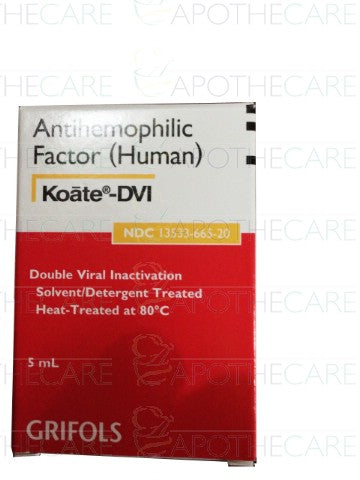 Koate-Dvi Antihemophilic Factor (Human) Inj 250IU 1Vialx5ml