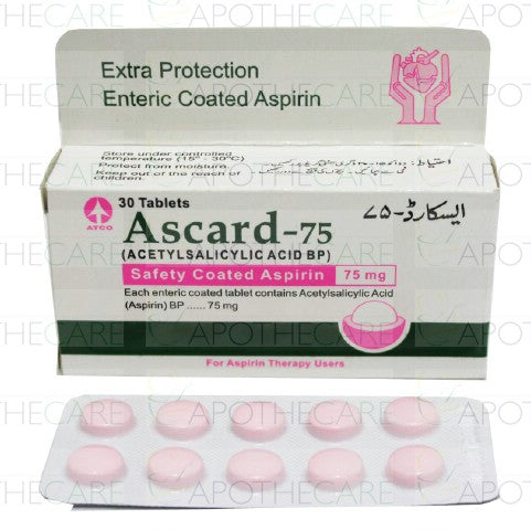 Ascard-75 Tab 75mg 10's