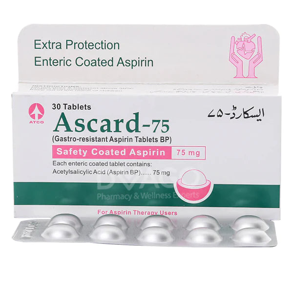 Ascard-75 Tab 75mg 3x10's