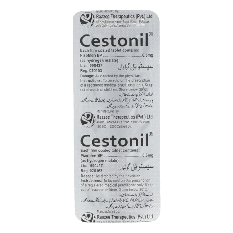 Cestonil Tab 0.5mg 30's