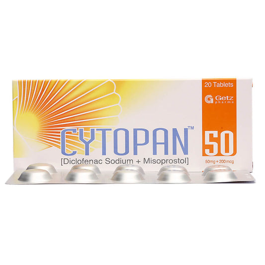Cytopan Tab 50mg/200mcg 20's
