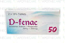 D-Fenac Tab 50mg/200mcg 2x10's