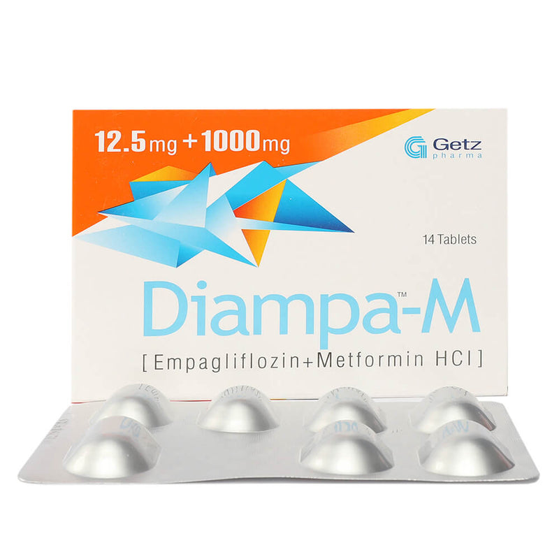 Diampa-M Tab 12.5mg/1000mg 14's