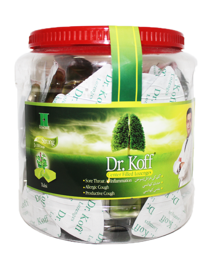 Dr Koff Tulssi Lozenges Jar (Center Filled ) 100x1's