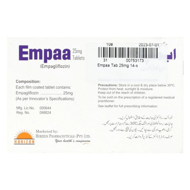 Empaa Tab 25mg 14's