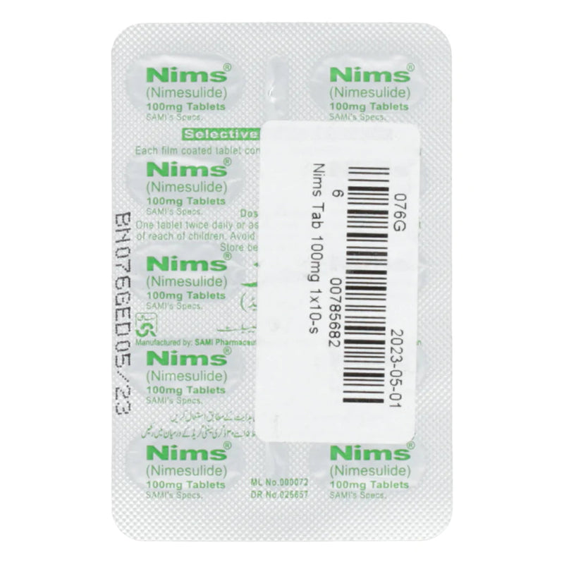 Nims Tab 100mg 2x10's