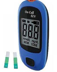 On Call Ez II Blood Glucose Monitoring System Kit 1's