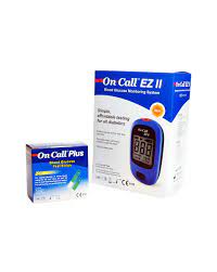 On Call Ez II Blood Glucose Monitoring System Kit 1's