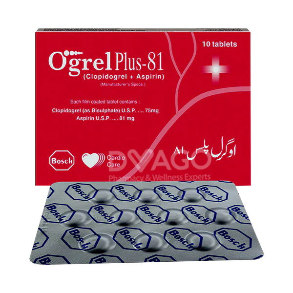 Ogrel Plus-81 Tab 75mg/81mg 10's