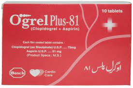 Ogrel Plus-81 Tab 75mg/81mg 10's