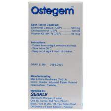 Ostegem Tab 500mg/600IU/90mcg 30's