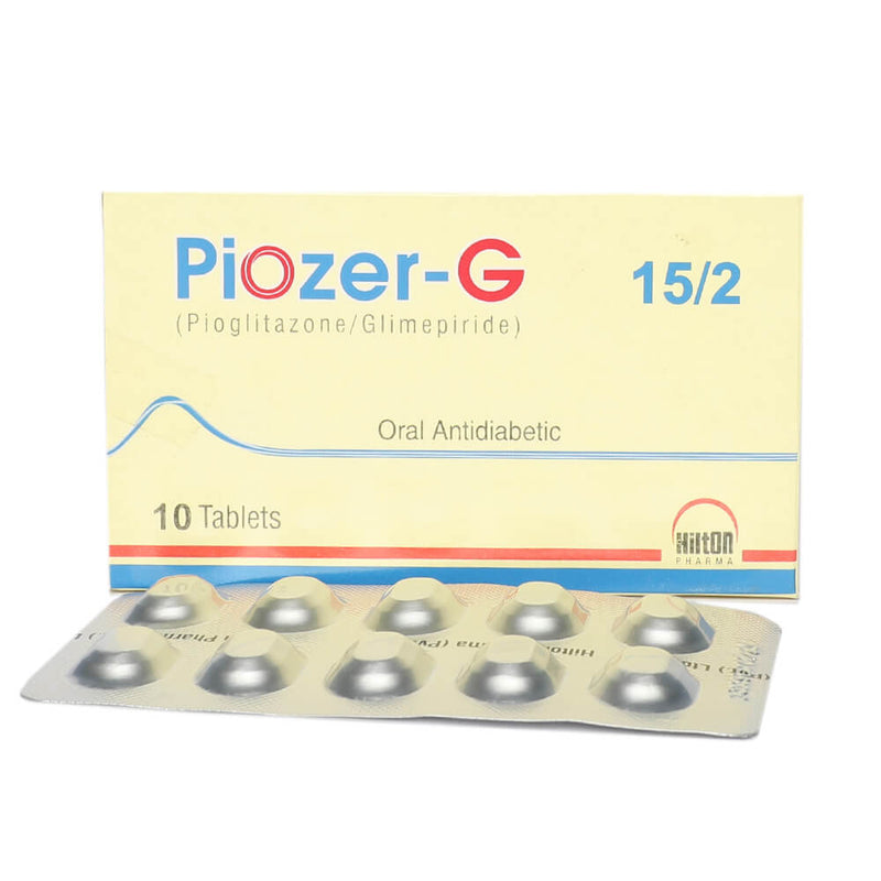 Piozer-G Tab 15mg/2mg 10's