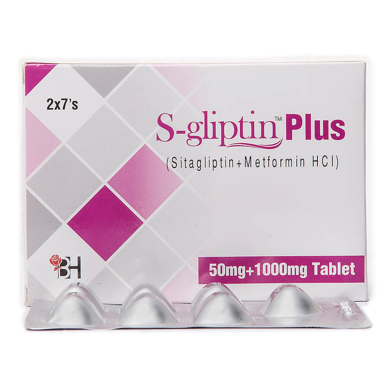 S-gliptin Plus Tab 50mg/1000mg 2x7's