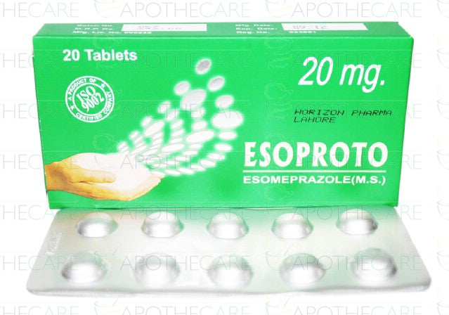 Esoproto Tab 20mg 2x10's