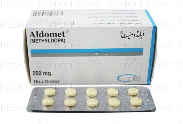 Aldomet Tab 250mg 10x10's