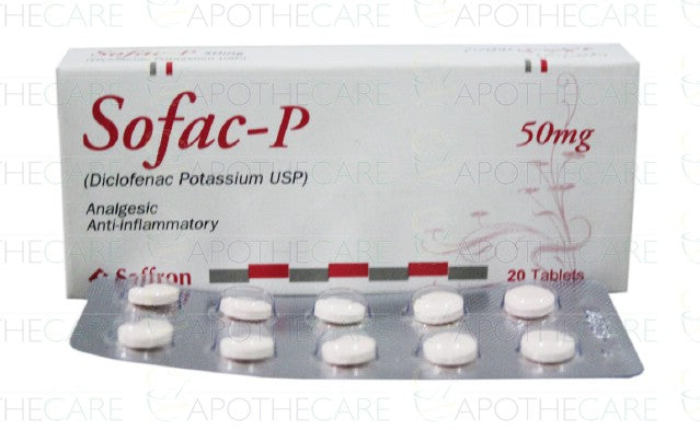 Sofac- P Tab 50mg 2x10's