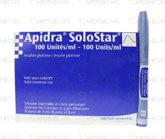 Apidra Solostar Inj 100IU/ml 5PFPx3ml