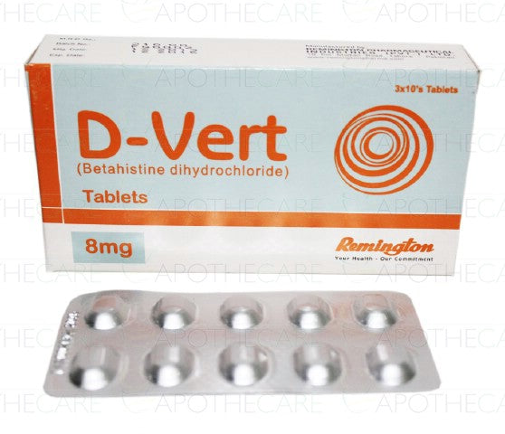 D-Vert Tab 8mg 3x10's