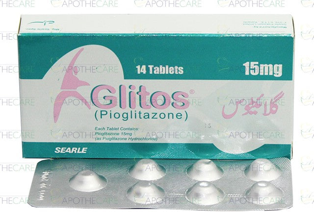 Glitos Tab 15mg 14's