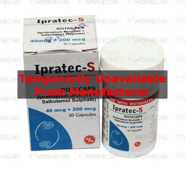 Ipratec-S Rotacap Cap 40mcg/200mcg 30's