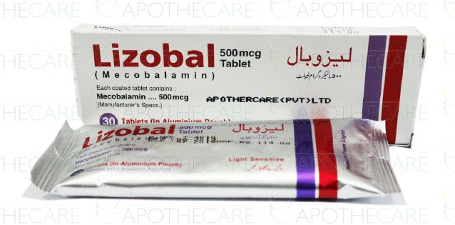 Lizobal Tab 500mcg 2x15's