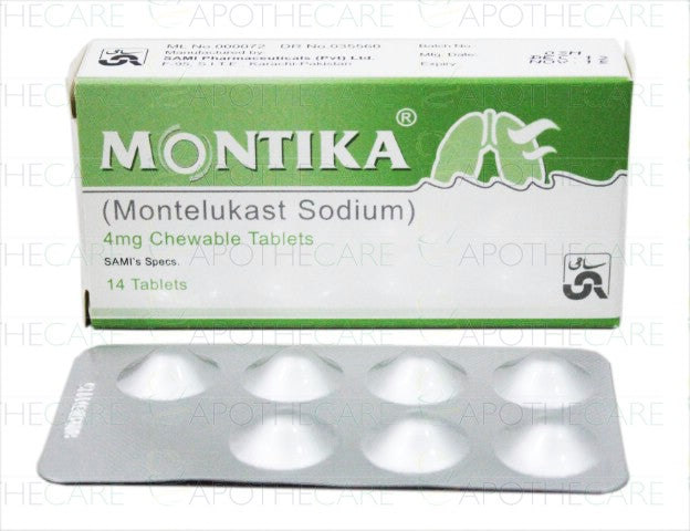 Montika Chewable Tab 4mg 14's