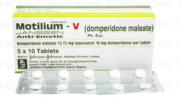 Motilium-V Tab 12.7mg 10's