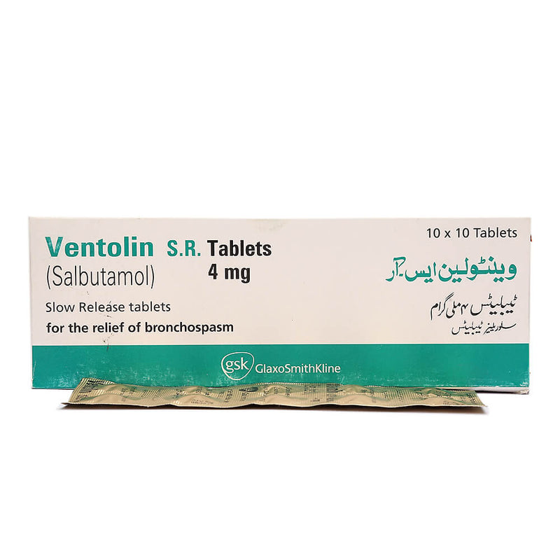 Ventolin SR Tab 4mg 100's