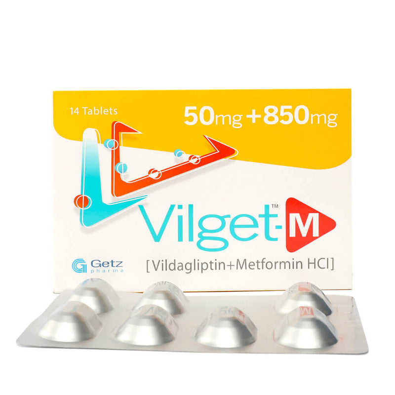 Vilget-M Tab 50mg/850mg 14's