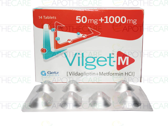 Vilget-M Tab 50mg/1000mg 14-s