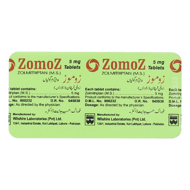 Zomoz Tab 5mg 3's